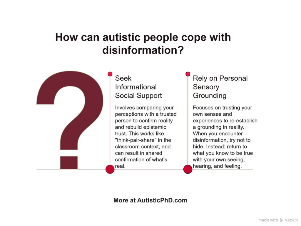 how can autistic people cope with disinformation?