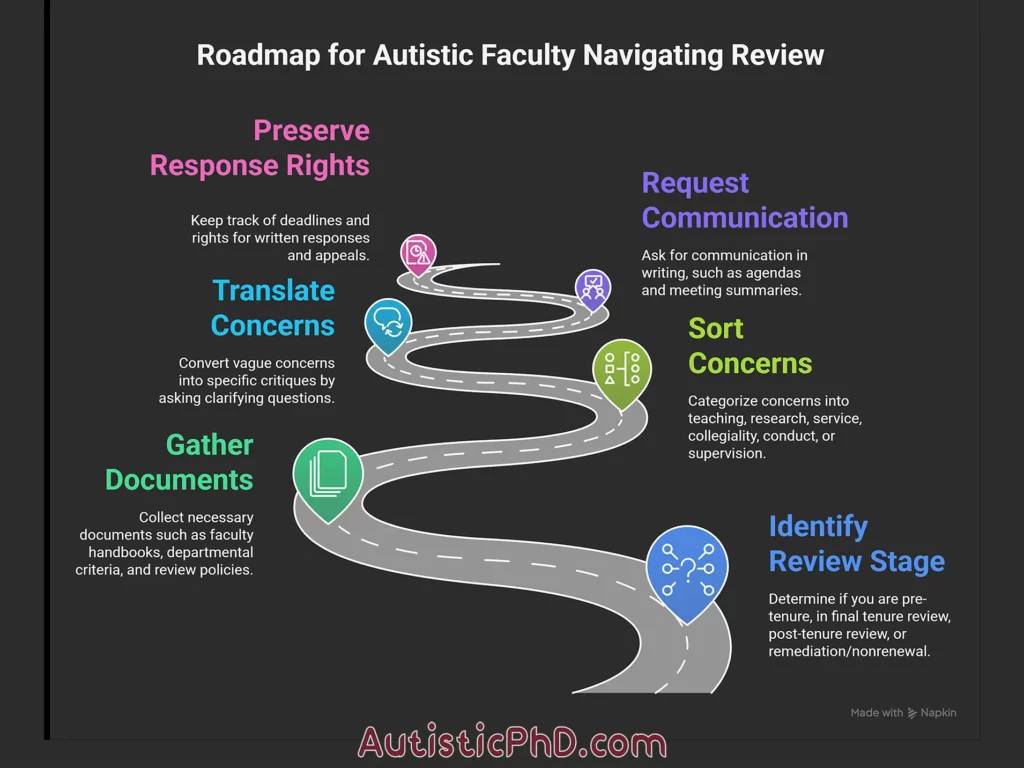 Autistic faculty navigating tenure reviews