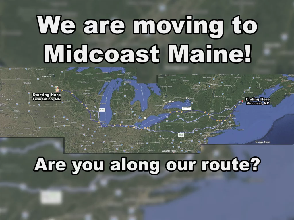 mapping out our 1600 mile drive eastward
