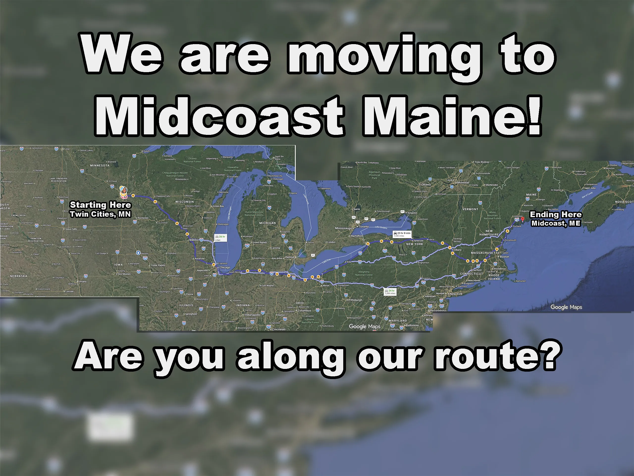 mapping out our 1600 mile drive eastward
