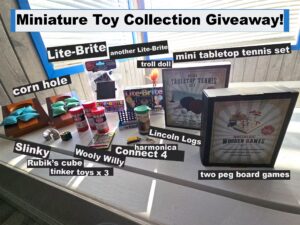 little games giveaway showing all of the tiny toys